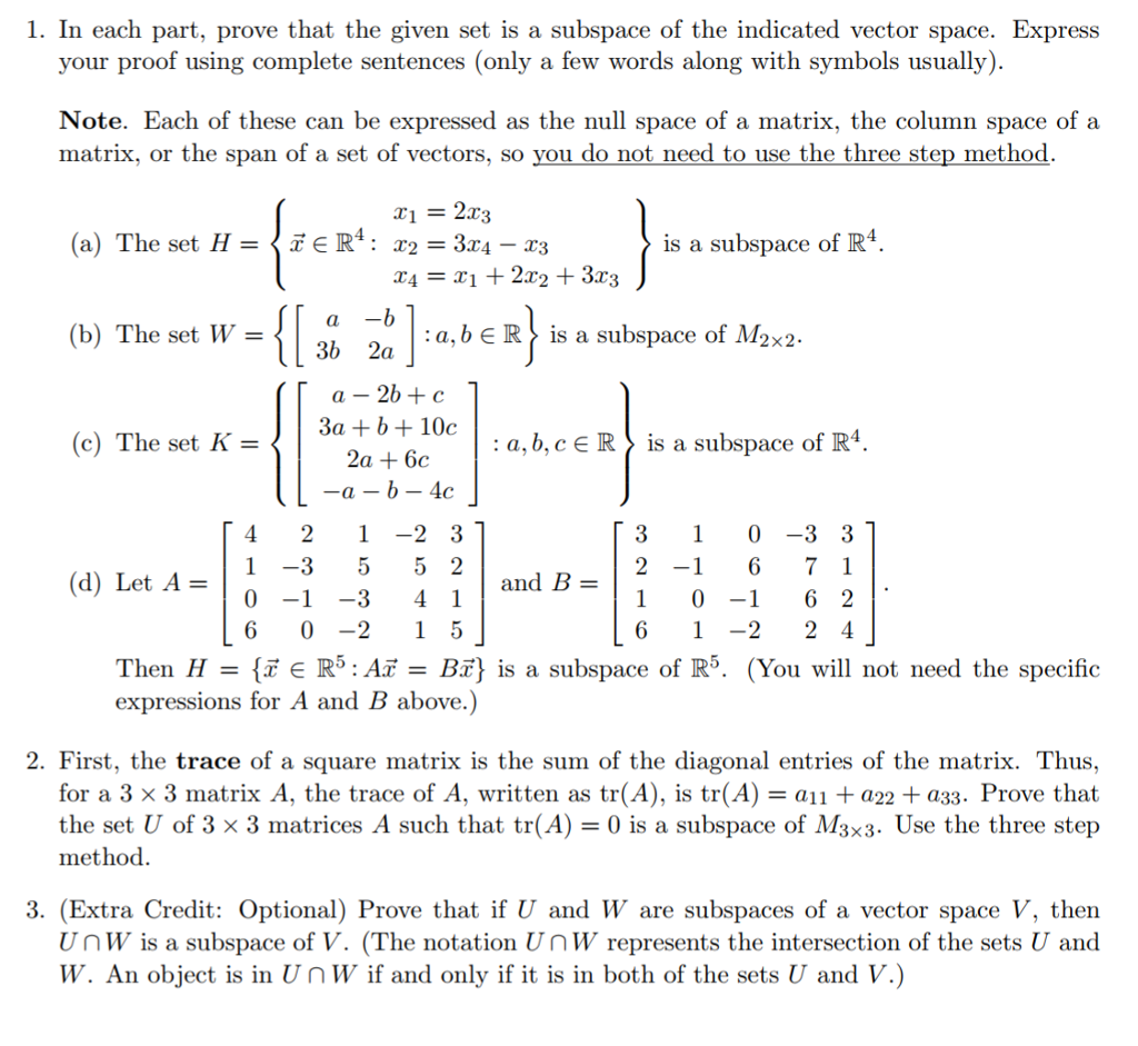 Solved In Each Part, Prove That The Given Set Is A Sub 1024x941 Solved In Each Part, Prove That The Given Set Is A Sub