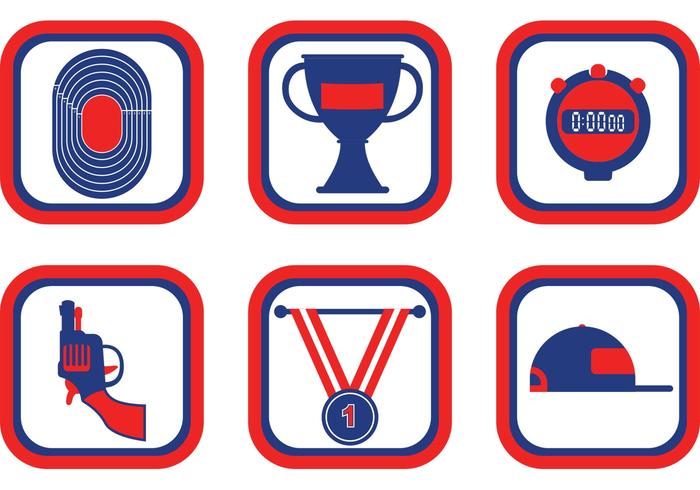 700x490 Track Field Icon Vector Pack