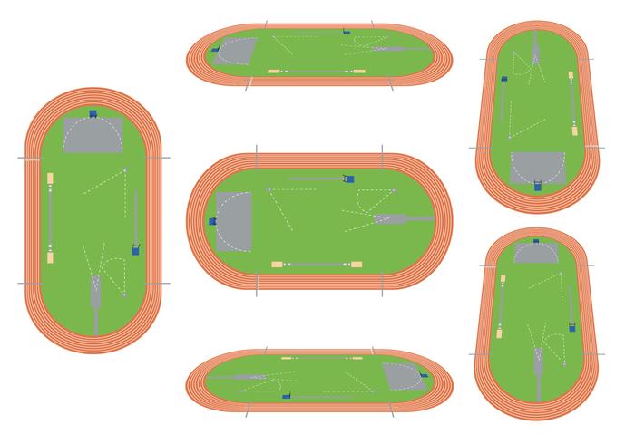 700x490 Track And Field Vector Set