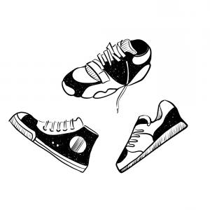 300x300 Footprints Shoe Track Vector Clipart Studiogrfx