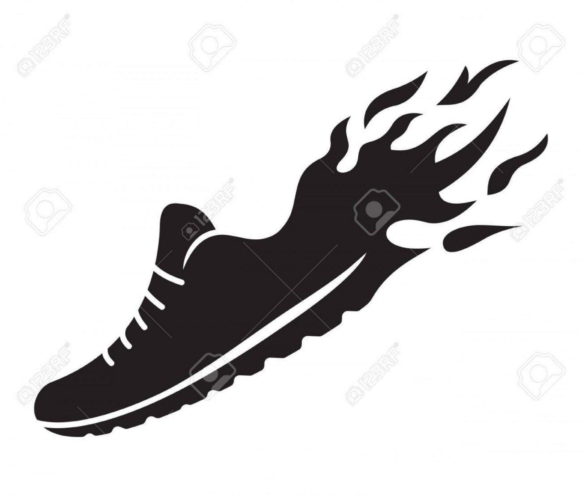 1872x1599 Photostock Vector Running Shoes In Fire Icon Catchsplace