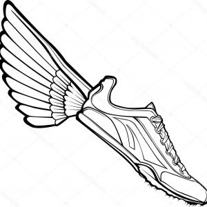 300x300 Professional Run Club Logotype With Flying Shoe Vector Geekchicpro