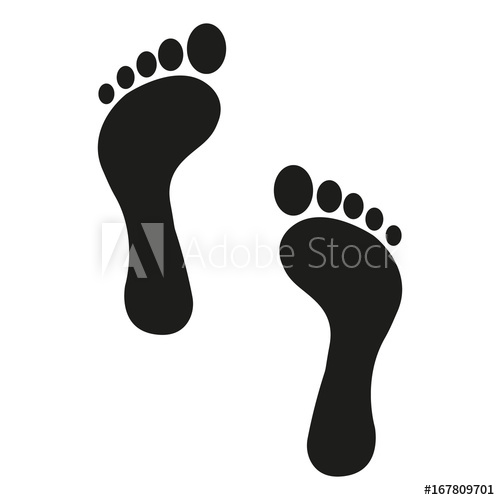 500x500 Human Foot Track Vector