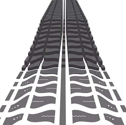 417x415 Tire Track Vector Stock Vectors