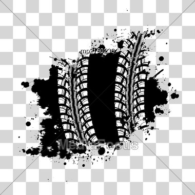 380x380 Tire Track Vector Background Black White Style Checkered