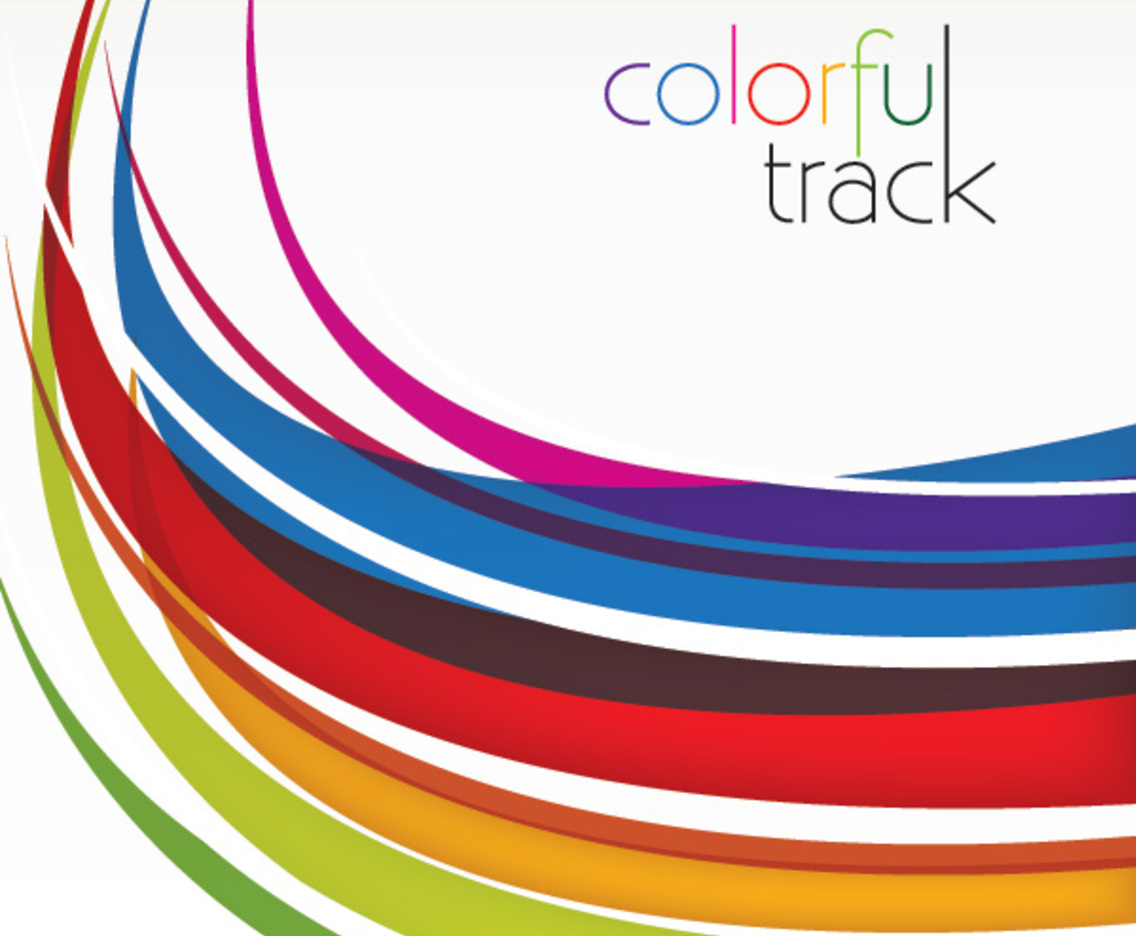 1136x936 Colorful Track Vector Art Graphics