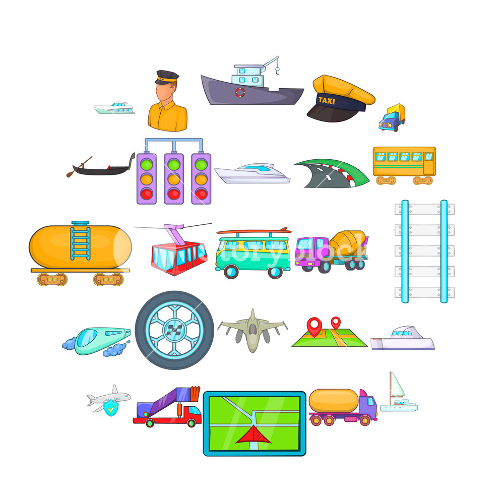 1000x1000 Traction Icons Set Cartoon Set Of Traction Vector Icons