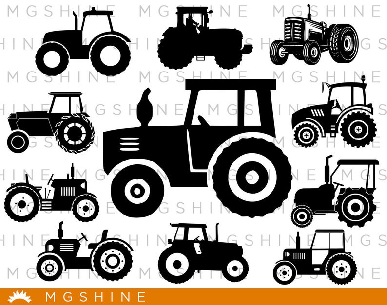 794x627 Tractor For Cricut Silhouette Tractor Silhouette Etsy