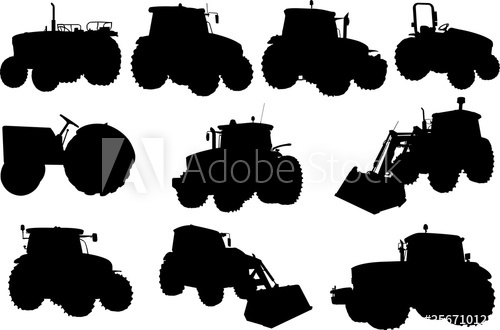 500x330 Tractor Silhouette Shape Vector