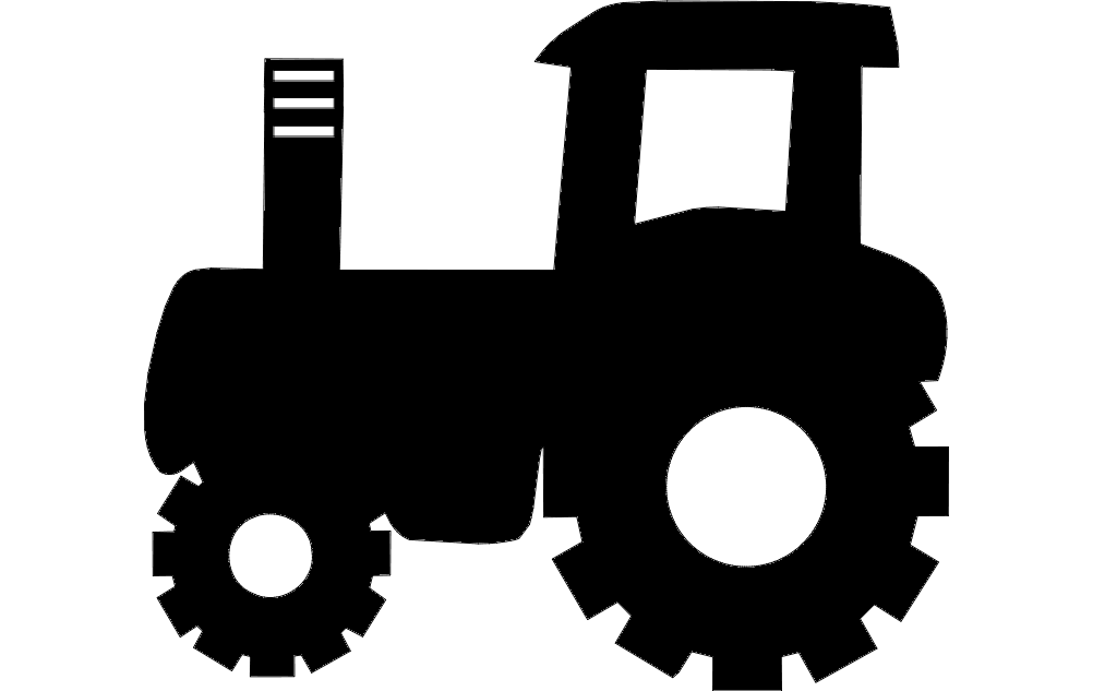 1002x633 Tractor Silhouette Vector Art Dxf Free Download