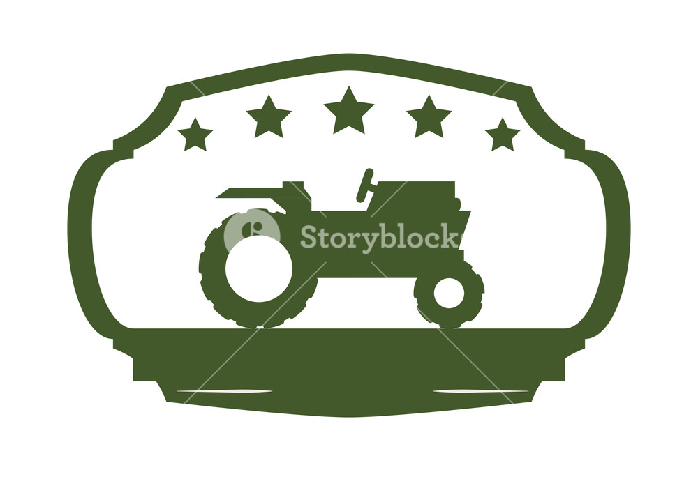1000x687 Tractor Silhouette In Seal Stamp Vector Illustration Design
