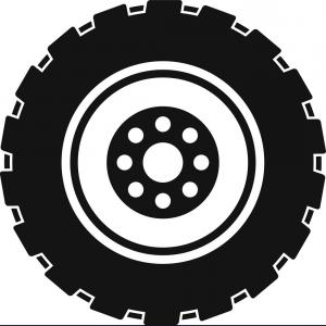 300x300 Photostock Vector Tractor Tire Isolated Icon Vector Illustration