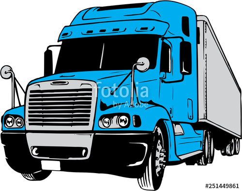 Tractor Trailer Vector Illustration Stock Image And Royalty Free 500x395 Tractor Trailer Vector Illustration Stock Image And Royalty Free