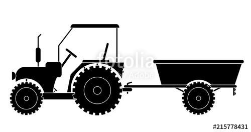 Tractor With Trailer Vector Stock Image And Royalty Free 500x263 Tractor With Trailer Vector Stock Image And Royalty Free