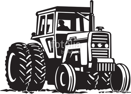 500x360 Tractor Vinyl Ready Vector Illustration Stock Image And Royalty