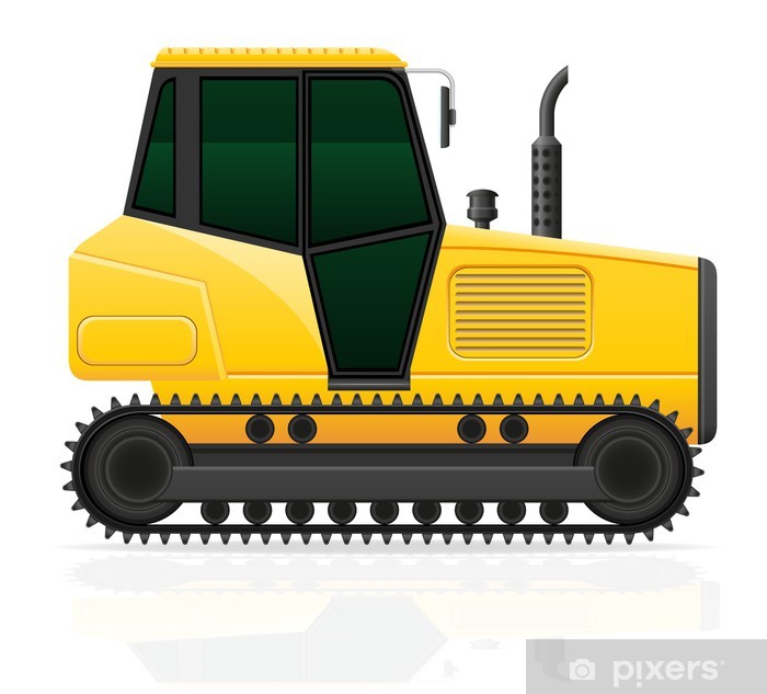 700x633 Caterpillar Tractor Vector Illustration Isolated On White Backgr