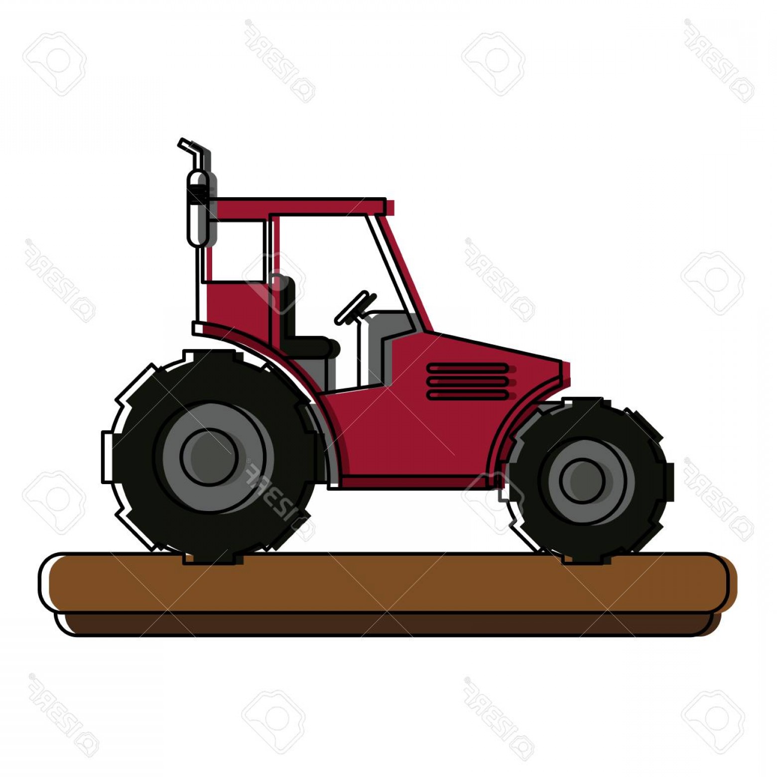 1560x1560 Photostock Vector Farm Tractor Vehicle Icon Vector Illustration