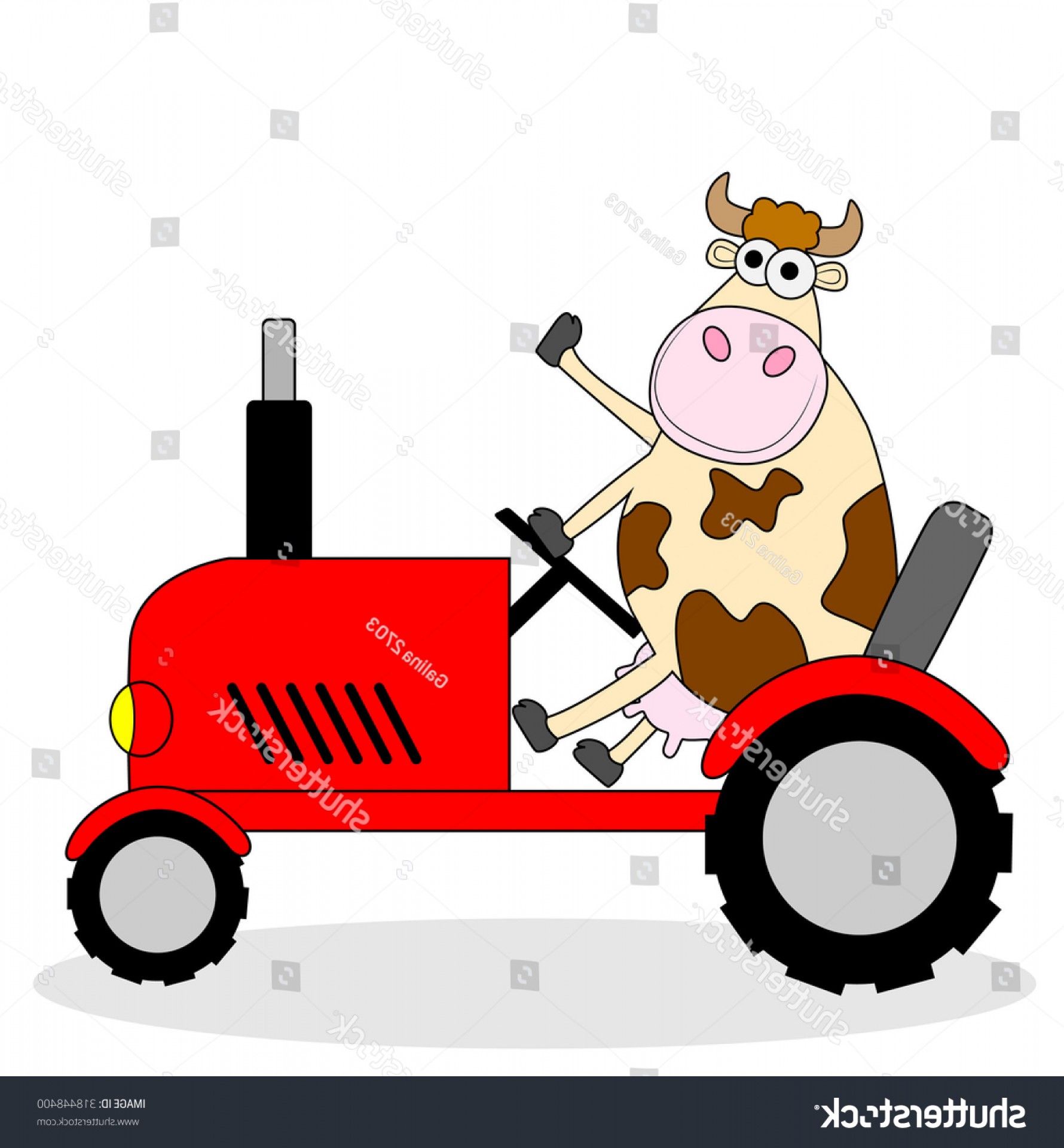 1780x1920 Cow Riding On Tractor Vector Illustration Soidergi