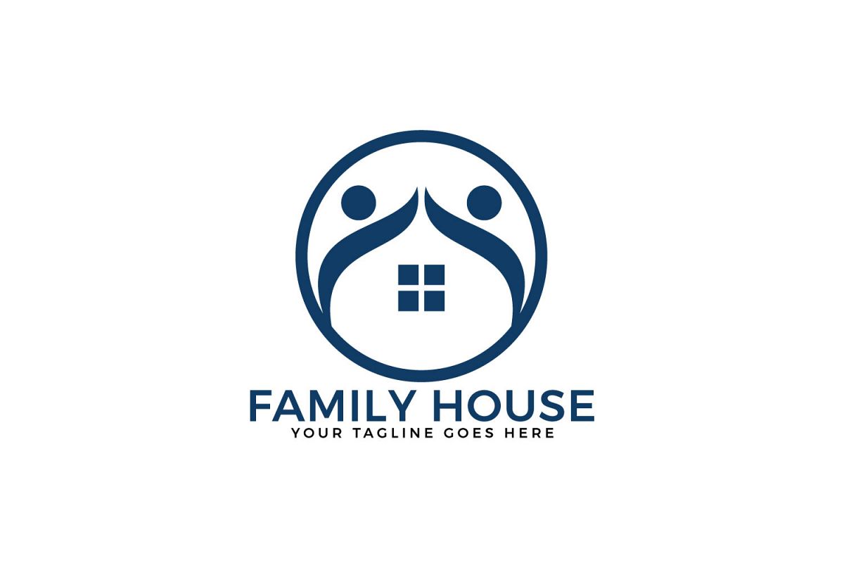 1200x800 Family House Vector Logo Design