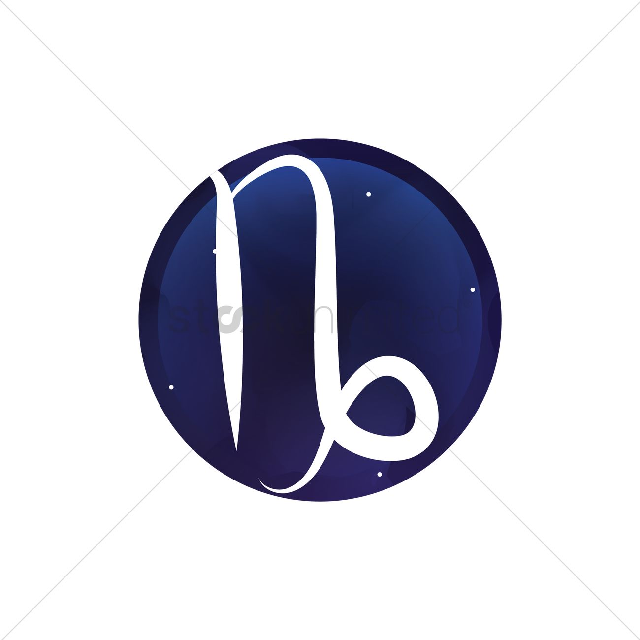 1300x1300 Capricorn Symbol Vector Image