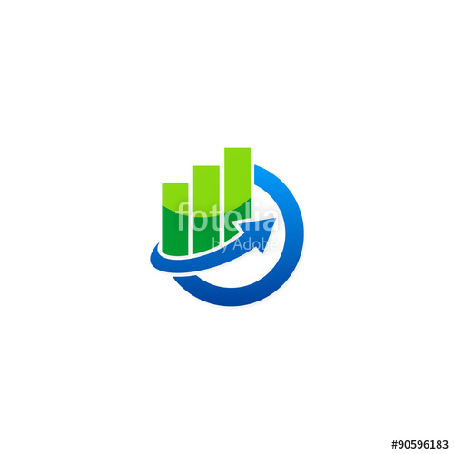 500x500 Business Finance Chart Arrow Trading Logo Stock Image And Royalty