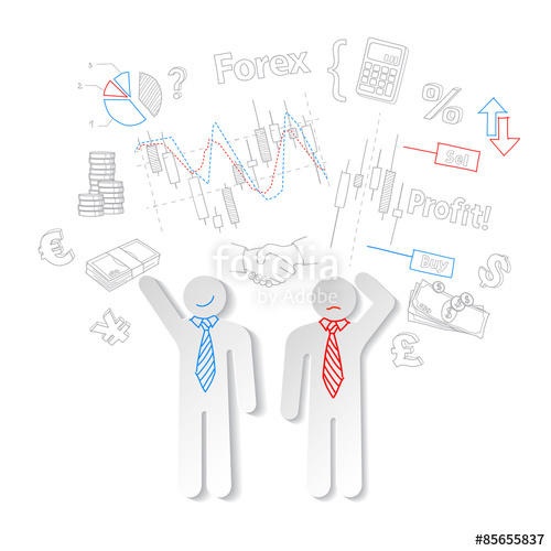 500x500 Forex Traders And Symbols Stock Trading Vector Stock Image