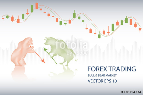 500x334 Abstract Of Bull And Bear Symbols Market Trading,vector Stock