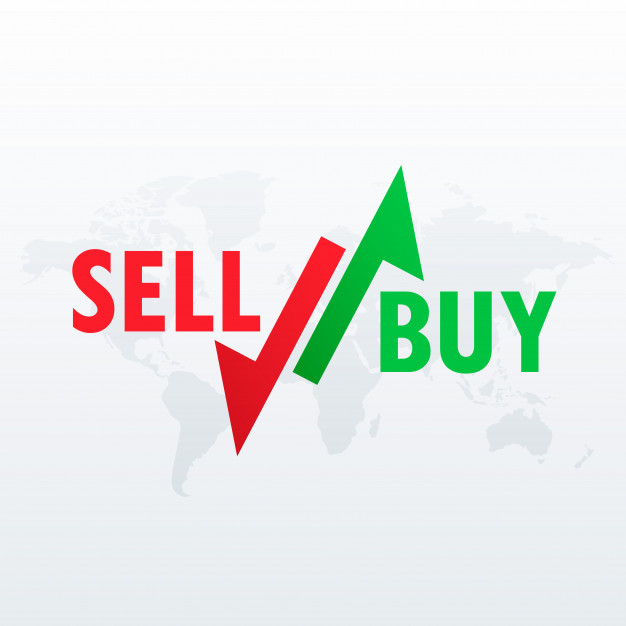 626x626 Buy And Sell Arrows For Stock Market Trading Vector Free Download