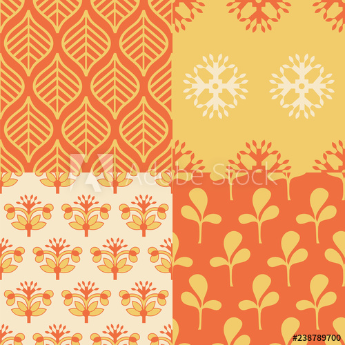 500x500 Set Of Tileable Indian Themed Patterns Collection