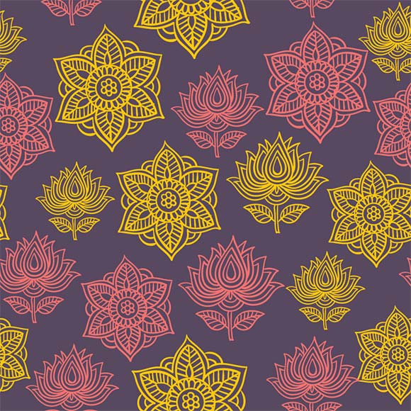 580x580 Traditional Indian Ethnic Print Pattern Free Download Vector