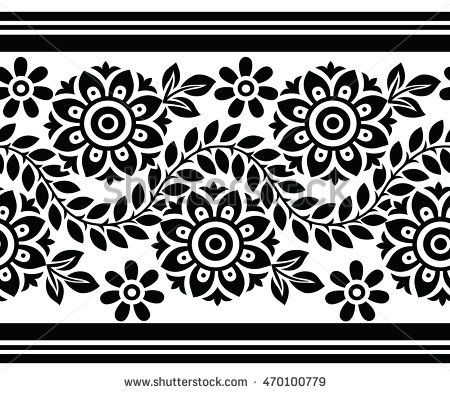 450x393 Traditional Indian Motif Stock Vector