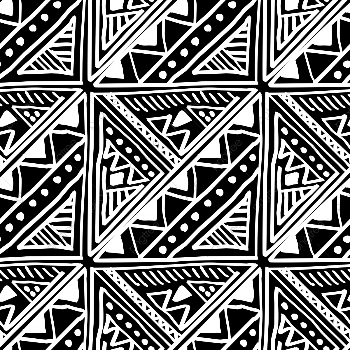 1200x1200 Tribal Seamless Pattern Vector Hand Drawn Batik Motif Ready
