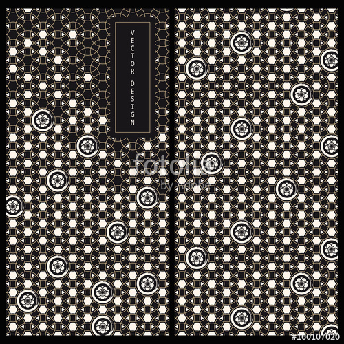 500x500 Seamless Vector Japanese Black And White Package Card Template