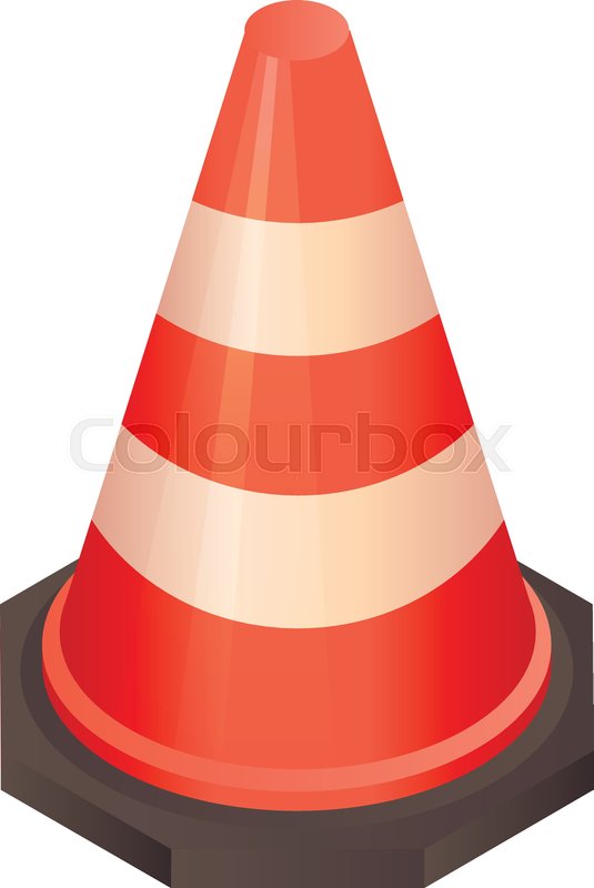 535x800 Repair Traffic Cone Icon Isometric Of Stock Vector Colourbox