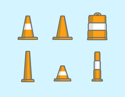 257x200 Traffic Cone Free Vector Art