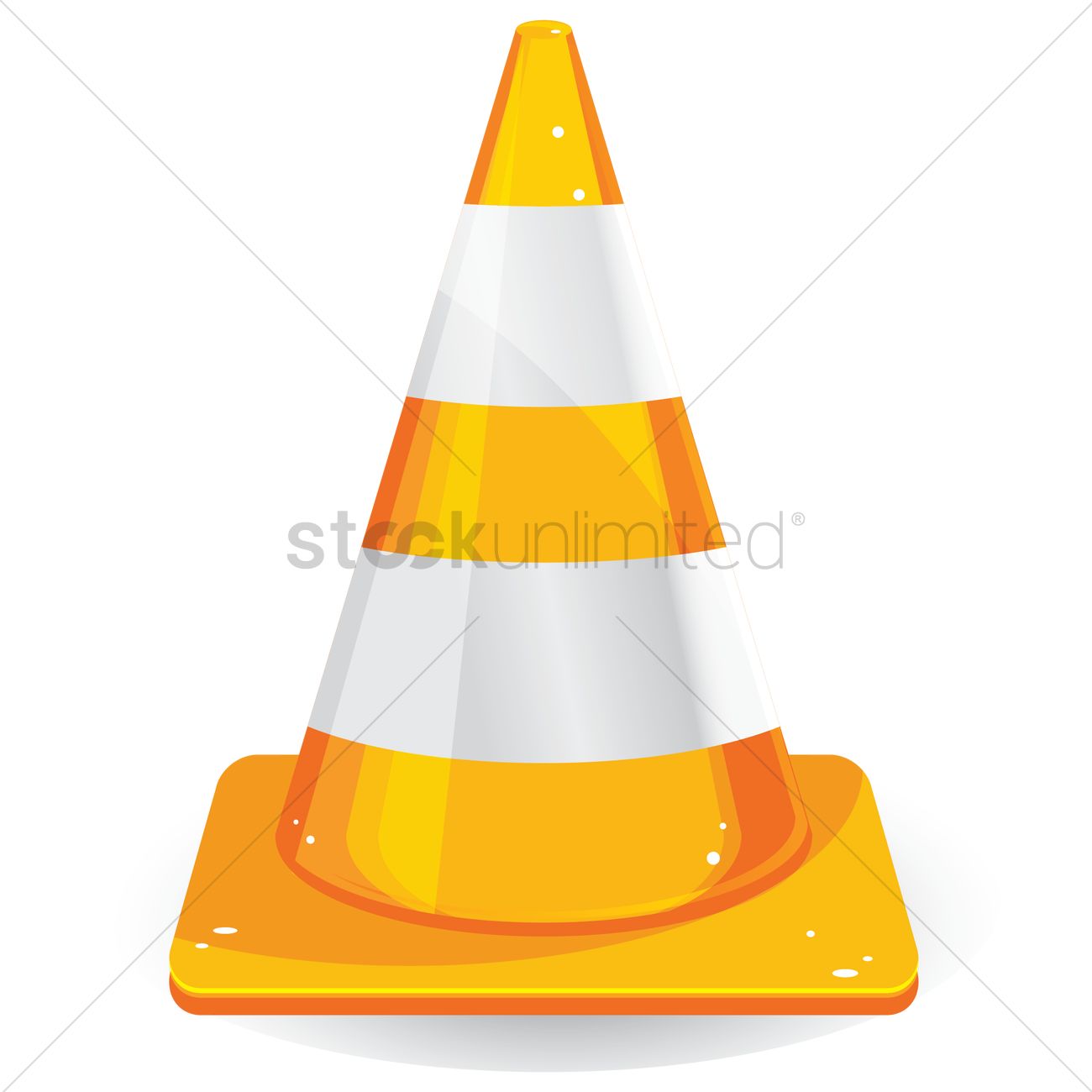 1300x1300 Traffic Cone Vector Image