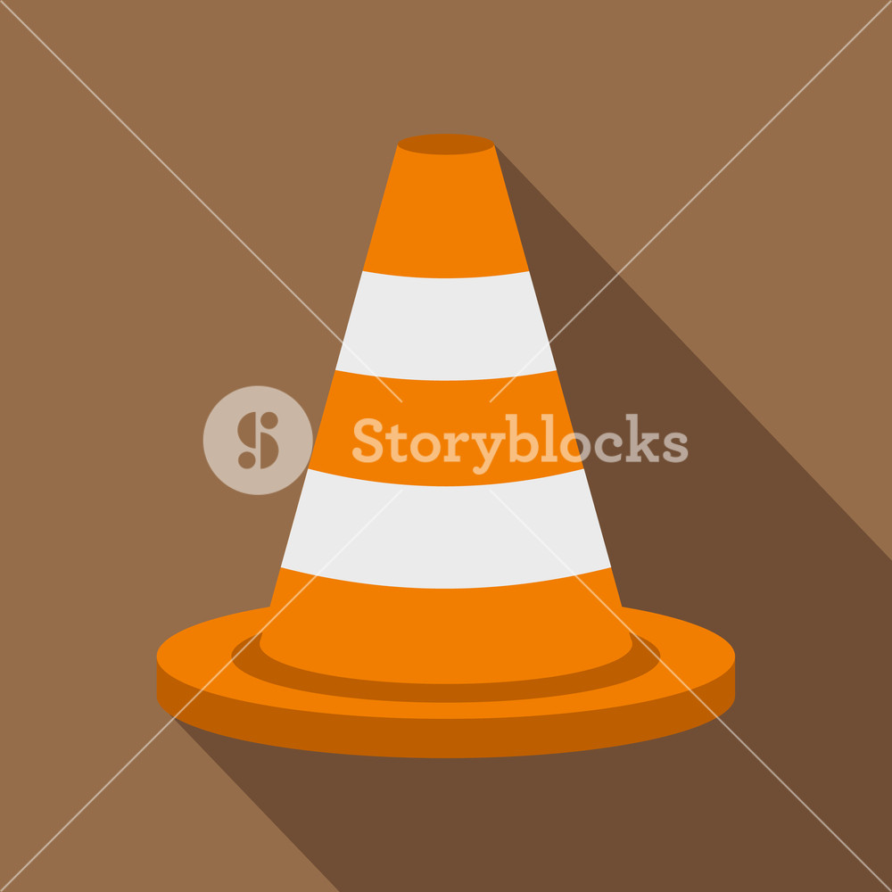 1000x1000 Traffic Cone Icon Flat Illustration Of Traffic Cone Vector Icon