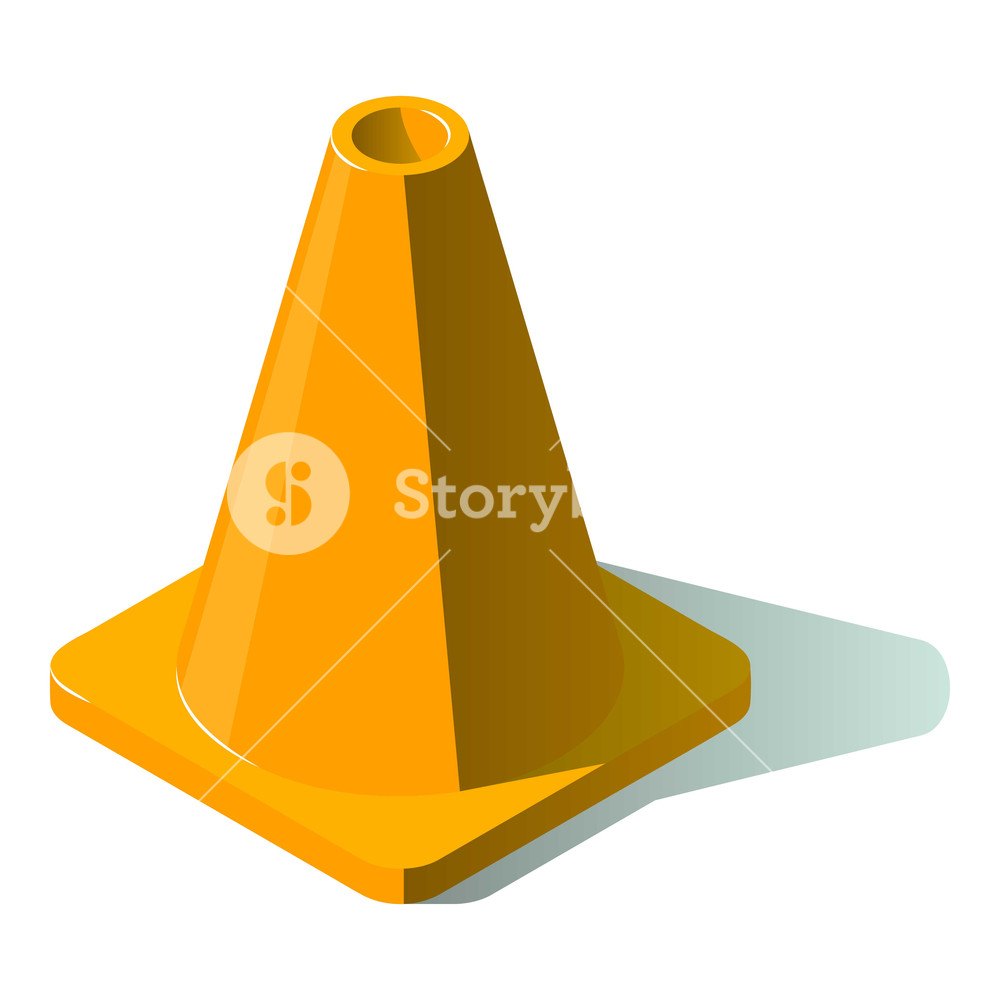 1000x1000 Traffic Cone Icon Isometric Illustration Of Traffic Cone Vector