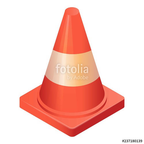 500x500 Traffic Cone Icon Isometric Of Traffic Cone Vector Icon For Web