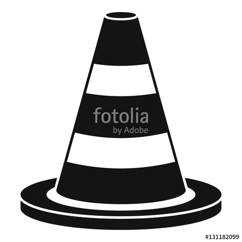 500x500 Traffic Cone Icon Simple Illustration Of Traffic Cone Vector Icon
