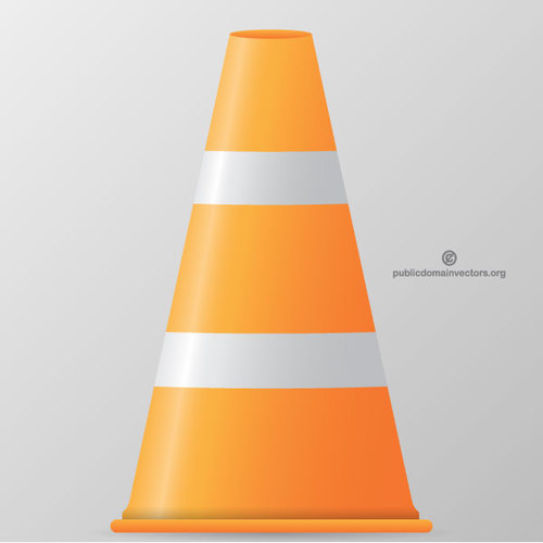 500x500 Traffic Cone Vector Image