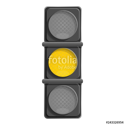 500x500 City Yellow Traffic Light Icon Cartoon Of City Yellow Traffic