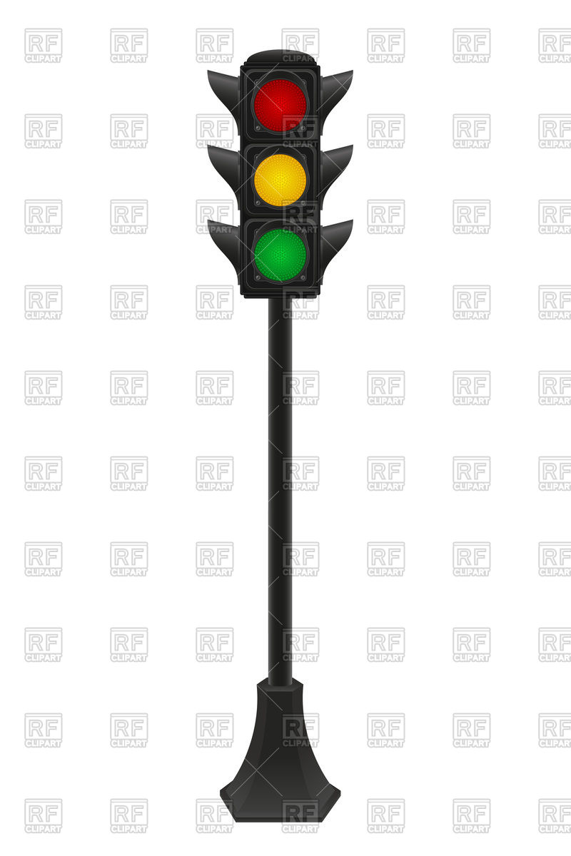 800x1200 Traffic Light On The Pole Vector Image Of Objects Konturvid