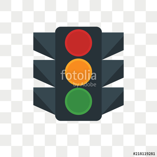 500x500 Traffic Light Vector Icon Isolated On Transparent Background
