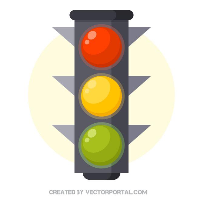 660x660 Traffic Lights Vector Image