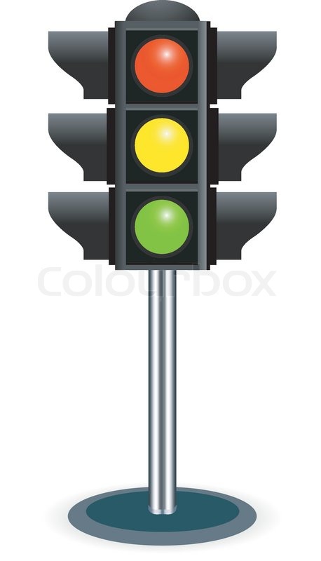458x800 Traffic Lights Vector Isolated On Stock Vector Colourbox