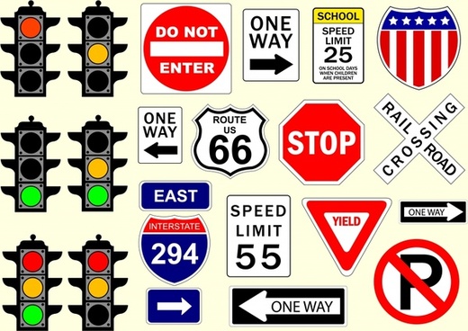 520x368 Traffic Signs And Symbols Free Vector Download