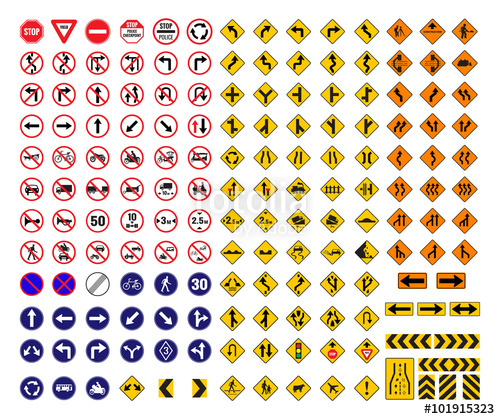 500x419 All Traffic Signs Vector Stock Image And Royalty Free Vector