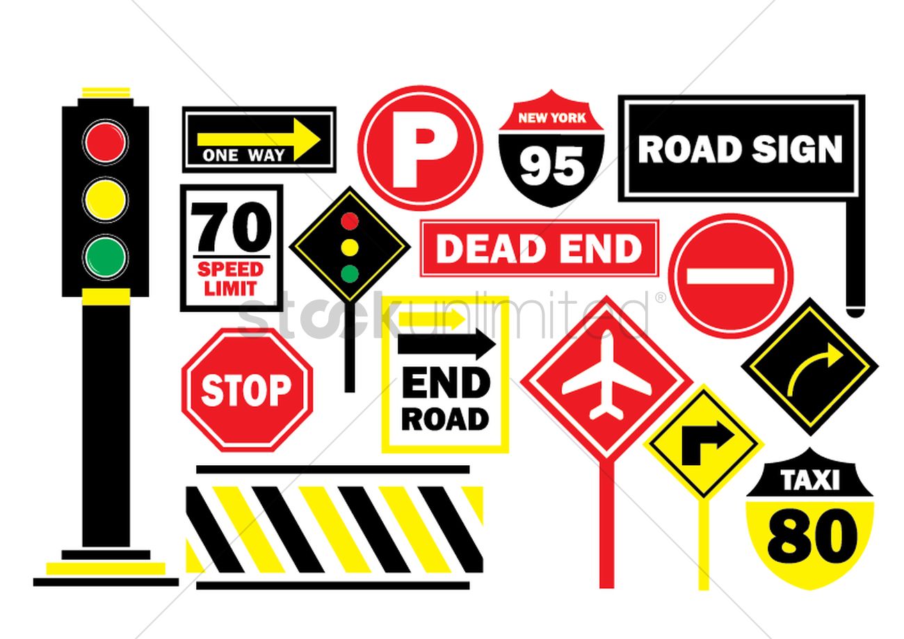 1300x919 Free Traffic Signs Vector Image