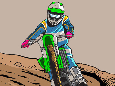 Dirt Bikes Trail Vector 400x300 Dirt Bikes Trail Vector